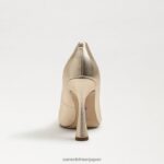 jp Sam Edelman 女性 アントニア ポインテッドトゥ パンプス 金箔 4NFV0P836 履物 - Image 5