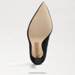 jp Sam Edelman 女性 アントニア ポインテッドトゥ パンプス 黒いスエード 4NFV0P841 履物 - Image 6