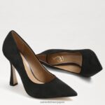 jp Sam Edelman 女性 アントニア ポインテッドトゥ パンプス 黒いスエード 4NFV0P841 履物 - Image 7