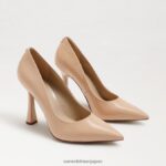 jp Sam Edelman 女性 アントニア ポインテッドトゥ パンプス ベージュ ブラッシュ パテント 4NFV0P839 履物
