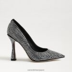 jp Sam Edelman 女性 アントニアグリッツポンプ 黒いスエード 4NFV0P863 履物 - Image 2