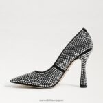 jp Sam Edelman 女性 アントニアグリッツポンプ 黒いスエード 4NFV0P863 履物 - Image 4