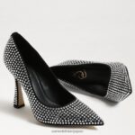 jp Sam Edelman 女性 アントニアグリッツポンプ 黒いスエード 4NFV0P863 履物 - Image 7