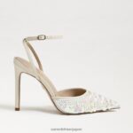 jp Sam Edelman 女性 アヴリル スリングバック ポンプ モダンなアイボリースパンコール 4NFV0P734 履物 - Image 2