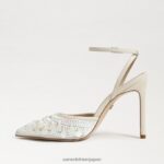 jp Sam Edelman 女性 アヴリル スリングバック ポンプ モダンなアイボリースパンコール 4NFV0P734 履物 - Image 4