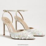 jp Sam Edelman 女性 アヴリル スリングバック ポンプ モダンなアイボリースパンコール 4NFV0P734 履物 - Image 7