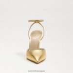 jp Sam Edelman 女性 アヴリル スリングバック ポンプ 金鉱 4NFV0P733 履物 - Image 3