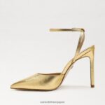 jp Sam Edelman 女性 アヴリル スリングバック ポンプ 金鉱 4NFV0P733 履物 - Image 4