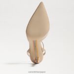 jp Sam Edelman 女性 アヴリル スリングバック ポンプ 黄金の砂の特許 4NFV0P735 履物 - Image 5