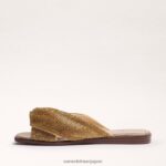 jp Sam Edelman 女性 イッシー スライドサンダル 金 4NFV0P467 履物 - Image 4