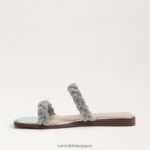 jp Sam Edelman 女性 イネット スライドサンダル ソフトシルバー 4NFV0P693 履物 - Image 4