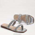 jp Sam Edelman 女性 イネット スライドサンダル ソフトシルバー 4NFV0P693 履物 - Image 7