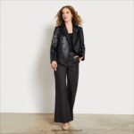 jp Sam Edelman 女性 イモジェンブレザー 黒のフリンジ 4NFV0P1262 衣服