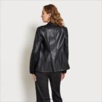 jp Sam Edelman 女性 イモジェンブレザー 黒のフリンジ 4NFV0P1262 衣服 - Image 4