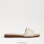 jp Sam Edelman 女性 イリーナ スライドサンダル モダンアイボリー/バナナクリーム 4NFV0P2 履物 - Image 2