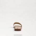 jp Sam Edelman 女性 イリーナ スライドサンダル モダンアイボリー/バナナクリーム 4NFV0P2 履物 - Image 4