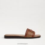 jp Sam Edelman 女性 イリーナ スライドサンダル リッチコニャック/クオイオ 4NFV0P5 履物 - Image 2