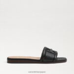 jp Sam Edelman 女性 イリーナ スライドサンダル 黒トカゲ 4NFV0P3 履物 - Image 2