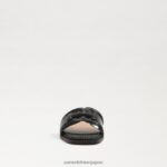 jp Sam Edelman 女性 イリーナ スライドサンダル 黒トカゲ 4NFV0P3 履物 - Image 3
