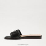 jp Sam Edelman 女性 イリーナ スライドサンダル 黒トカゲ 4NFV0P3 履物 - Image 4