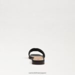 jp Sam Edelman 女性 イリーナ スライドサンダル 黒トカゲ 4NFV0P3 履物 - Image 5