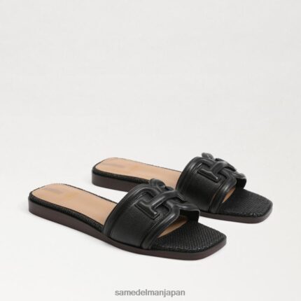 jp Sam Edelman 女性 イリーナ スライドサンダル 黒トカゲ 4NFV0P3 履物