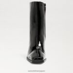 jp Sam Edelman 女性 イヴェット アンクルブーティ ブラックパテント 4NFV0P805 履物 - Image 3