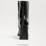 jp Sam Edelman 女性 イヴェット アンクルブーティ ブラックパテント 4NFV0P805 履物 - Image 5