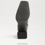 jp Sam Edelman 女性 イヴェット アンクルブーティ ブラックパテント 4NFV0P805 履物 - Image 6