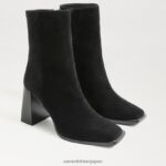 jp Sam Edelman 女性 イヴェット アンクルブーティ 黒いスエード 4NFV0P807 履物