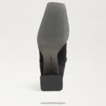 jp Sam Edelman 女性 イヴェット アンクルブーティ 黒いスエード 4NFV0P807 履物 - Image 6