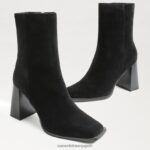 jp Sam Edelman 女性 イヴェット アンクルブーティ 黒いスエード 4NFV0P807 履物 - Image 7