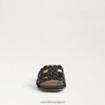 jp Sam Edelman 女性 ウィンター スライド ブロック ヒール サンダル 黒 4NFV0P186 履物 - Image 3