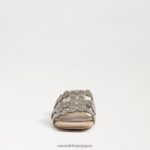 jp Sam Edelman 女性 ウィンター スライド ブロック ヒール サンダル 金箔 4NFV0P185 履物 - Image 3