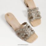 jp Sam Edelman 女性 ウィンター スライド ブロック ヒール サンダル 金箔 4NFV0P185 履物 - Image 7