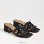 jp Sam Edelman 女性 ウィンター スライド ブロック ヒール サンダル 黒 4NFV0P186 履物