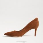 jp Sam Edelman 女性 ウィーン キトゥン ヒール ポンプ フロンティアブラウンスエード 4NFV0P210 履物 - Image 4