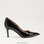 jp Sam Edelman 女性 ウィーン キトゥン ヒール ポンプ ブラックパテント 4NFV0P213 履物 - Image 2