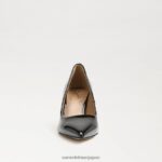jp Sam Edelman 女性 ウィーン キトゥン ヒール ポンプ ブラックパテント 4NFV0P213 履物 - Image 3