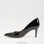 jp Sam Edelman 女性 ウィーン キトゥン ヒール ポンプ ブラックパテント 4NFV0P213 履物 - Image 4