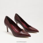 jp Sam Edelman 女性 ウィーン キトゥン ヒール ポンプ ルバーブワニ 4NFV0P212 履物