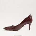 jp Sam Edelman 女性 ウィーン キトゥン ヒール ポンプ ルバーブワニ 4NFV0P212 履物 - Image 4