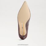 jp Sam Edelman 女性 ウィーン キトゥン ヒール ポンプ ルバーブワニ 4NFV0P212 履物 - Image 6