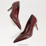 jp Sam Edelman 女性 ウィーン キトゥン ヒール ポンプ ルバーブワニ 4NFV0P212 履物 - Image 7