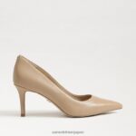 jp Sam Edelman 女性 ウィーン キトゥン ヒール ポンプ 柔らかいベージュの革 4NFV0P208 履物 - Image 2