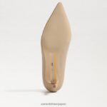jp Sam Edelman 女性 ウィーン キトゥン ヒール ポンプ 柔らかいベージュの革 4NFV0P208 履物 - Image 6