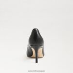 jp Sam Edelman 女性 ウィーン キトゥン ヒール ポンプ 黒い革 4NFV0P209 履物 - Image 5