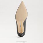 jp Sam Edelman 女性 ウィーン キトゥン ヒール ポンプ 黒い革 4NFV0P209 履物 - Image 6