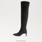 jp Sam Edelman 女性 ウルスラ トール ブーツ 黒いスエード 4NFV0P744 履物 - Image 4