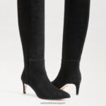 jp Sam Edelman 女性 ウルスラ トール ブーツ 黒いスエード 4NFV0P744 履物 - Image 7